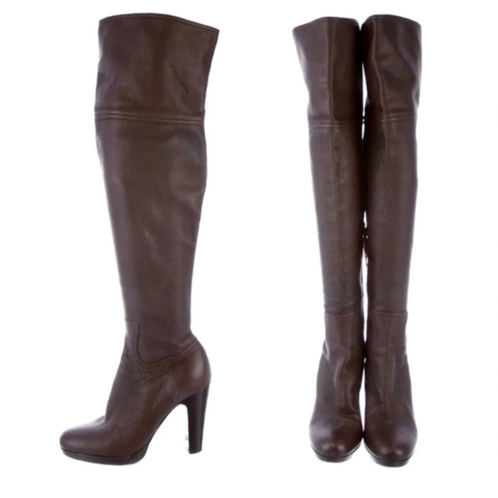Miu Miu Otk Over The Knee Platform Boot 36.5 - image 1